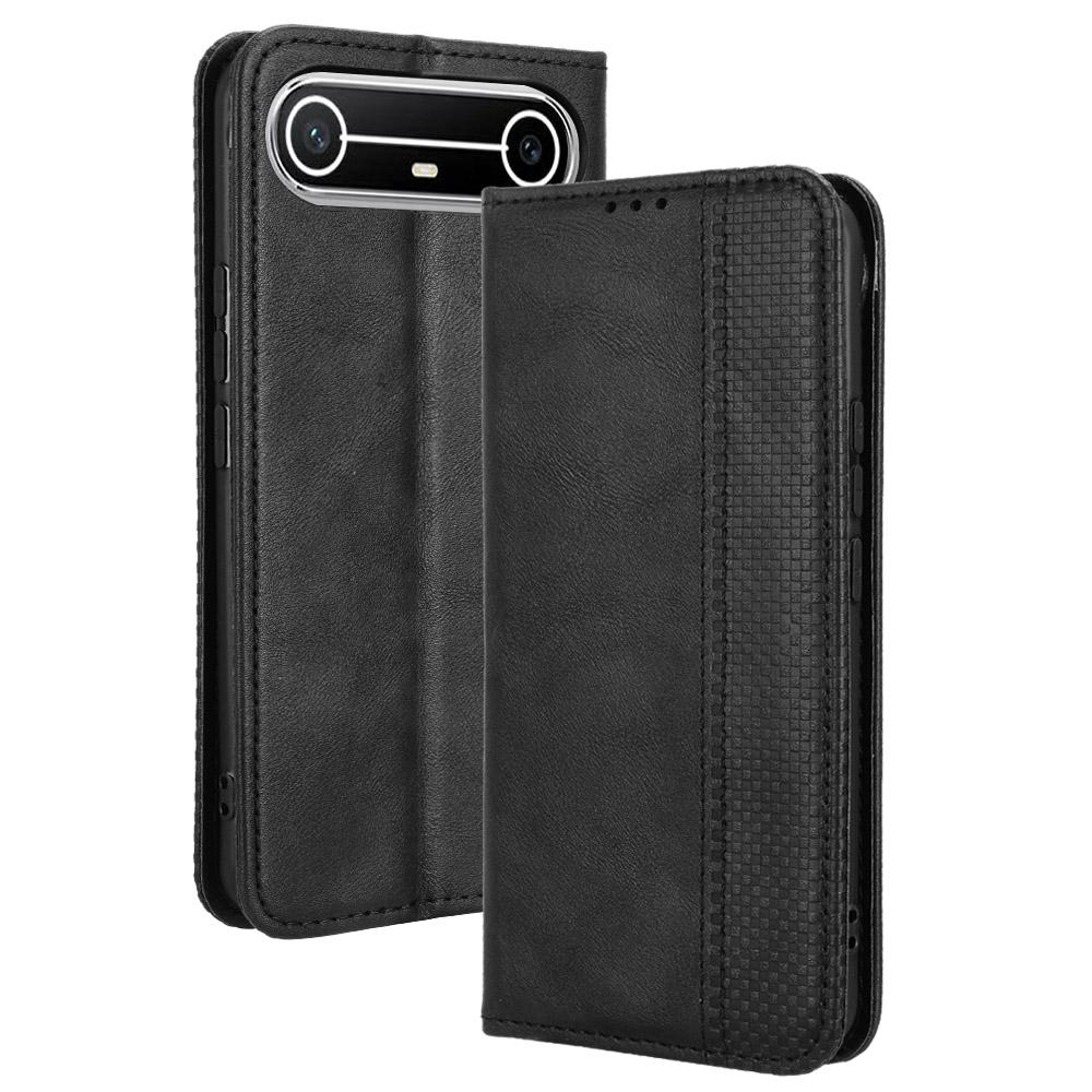 Flip Cover for Tecno Pova Slim / Tecno Spark Slim PU Leather Full-Body Protection [RFID Blocking] Phone Cases Wallet Cover