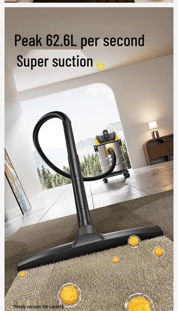 High Suction Power Vacuum Cleaner: Home & Industrial Use, Integrated Sweep & Mop, Dry/Wet Functionality