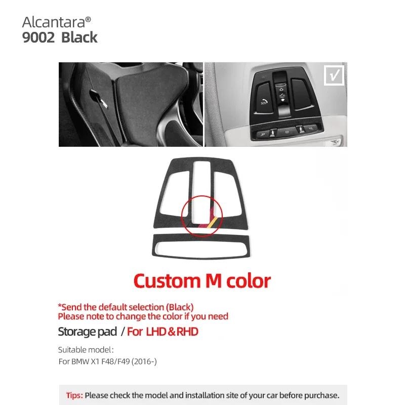 For BMW X1 F48 F49 2016- Made of Alcantara Reading Light Panel Trim Frame Stickers Car Interior Decoration Tuning Accessories