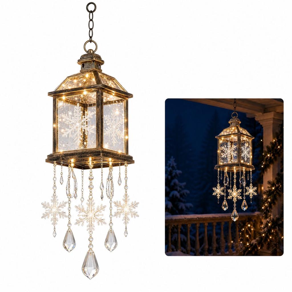 Christmas Ice Light Hanging Decoration for Holiday Tree and Home Decor