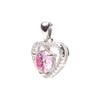 Bien Vetu Pink Moissanite Pendant 1 Carat Heart Pave Setting 403
