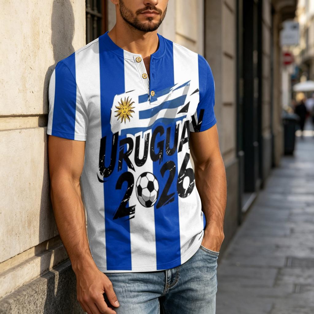 Men's Neck Short Sleeve Shirt Graphic Print Casual Summer Top