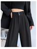 Women's High Waist Drapey Suit Pants, Petite Casual, Narrow & Wide Straight Leg Options, Spring/Autumn 2024.