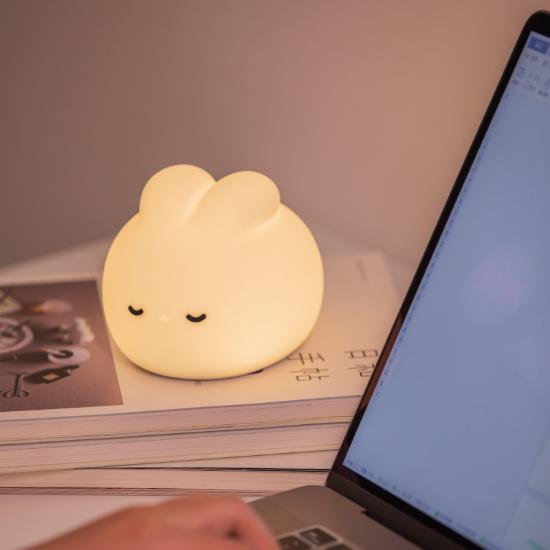 High Quality Small Night Light Cartoon Silicone Timing Night Light USB Feeding Children LED Bedside Sleeping Night Light