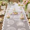 Easter Lace Table Runners, 72 Inch Spring Easter Eggs Table Runner, Easter Bunny Table Decorations for Home Dining Room, Easter Party Decorations and