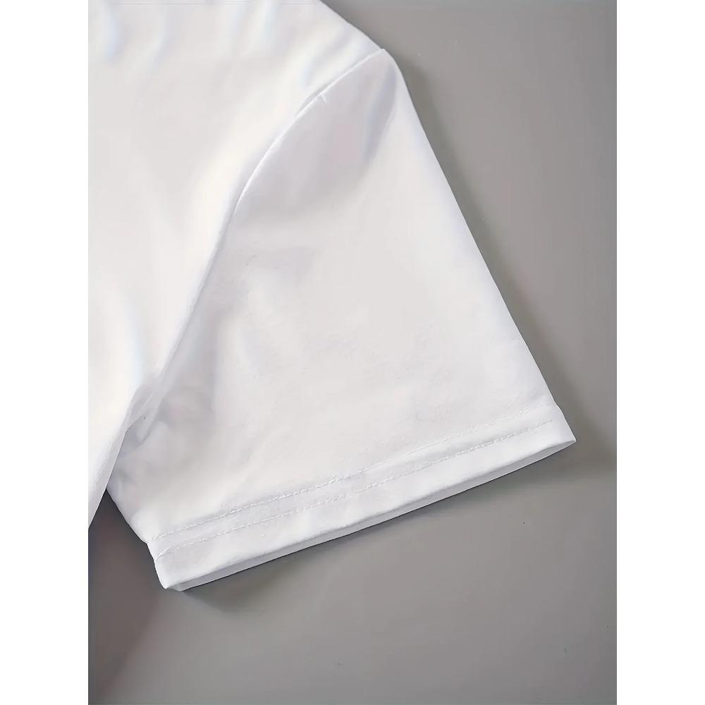 Freizeit Komfort Passform Oberteil Damen Activewear Cartoon Bärenmuster Druck Kurzarm T-Shirt