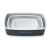 DEAN DELUCA Enamel Charcoal Large & Container, Gray,