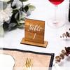 Chunful 20 Pcs Wedding Wooden Table Numbers with Wooden Base Rustic Wedding Centerpieces for Tables Number Sign for Banquet Restaurant Party