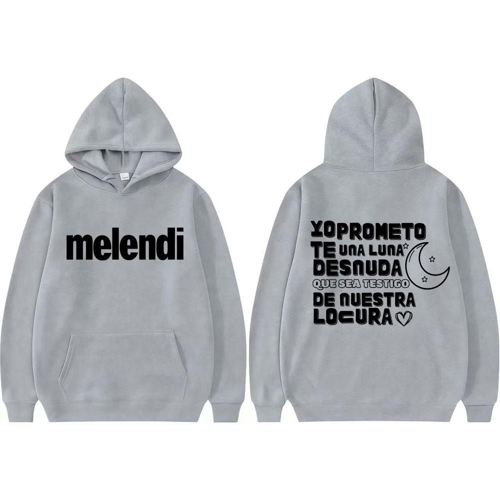 Rapper Melendi Album Tour Letters Printed Hoodie Men Women Fashion Harajuku Hoodies Casual Oversized Loose Sweatshirt Streetwear