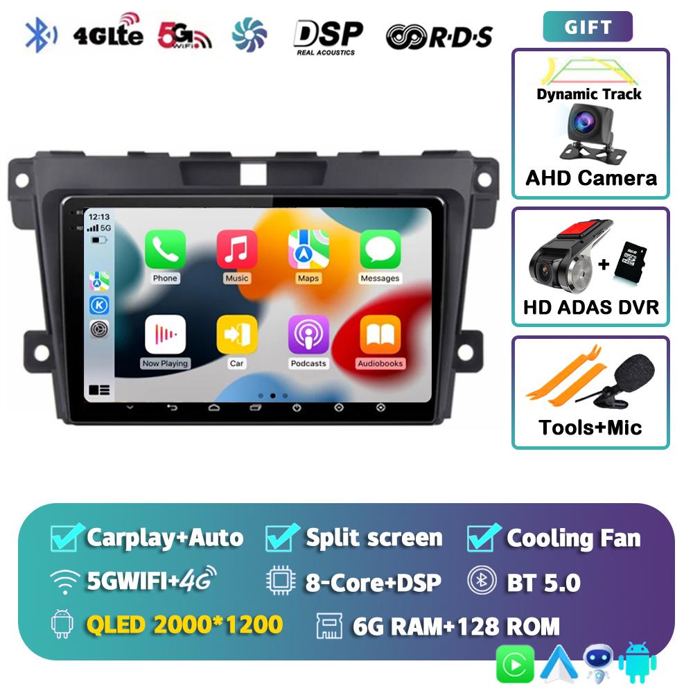 Android 14 Carplay Auto Car Radio For 2007 2008 2009 2010 2011 2012 2013 2014 MAZDA CX-7 CX 7 Multimedia Player Video Stereo DSP