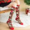 Women's Cute Reindeer & Snowman Coral Fleece Mid-Calf Socks - Thick, Lined for Autumn & Winter