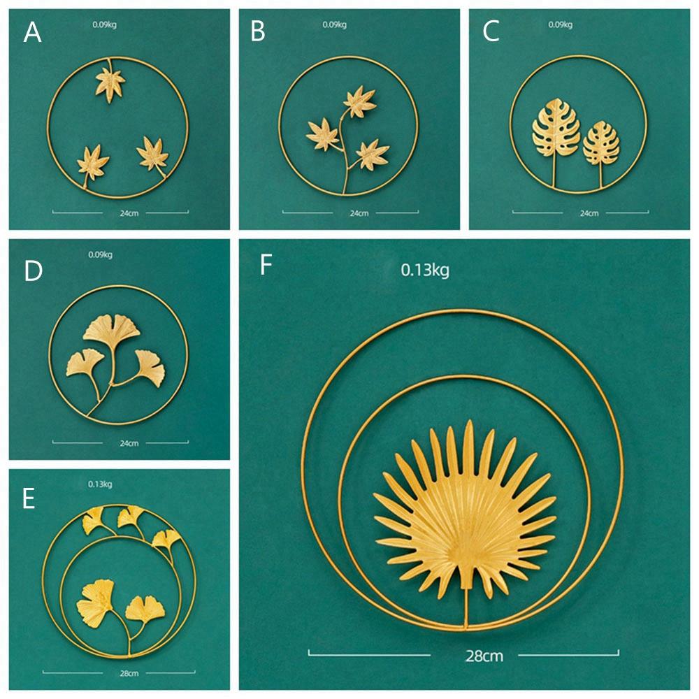 Ornaments Palm leaf Metal Canna Ginkgo Leaf Wall Decoration Room Decor Wall Hanging Ornament