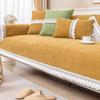 Chenille Lace Sofa Cover Towel Solid Color Universal Living Room Sofa Cushion Mat Non-Slip Sofa Cushion Armrest Backrest Cover