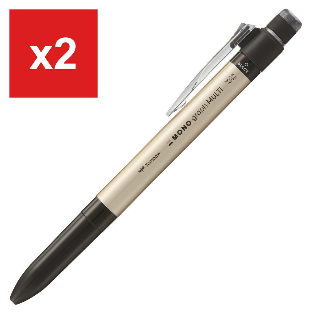 TOMBOW Multifunction Pen '2&S + Eraser' MONO Monograph Multi, Gold, CPA-161B