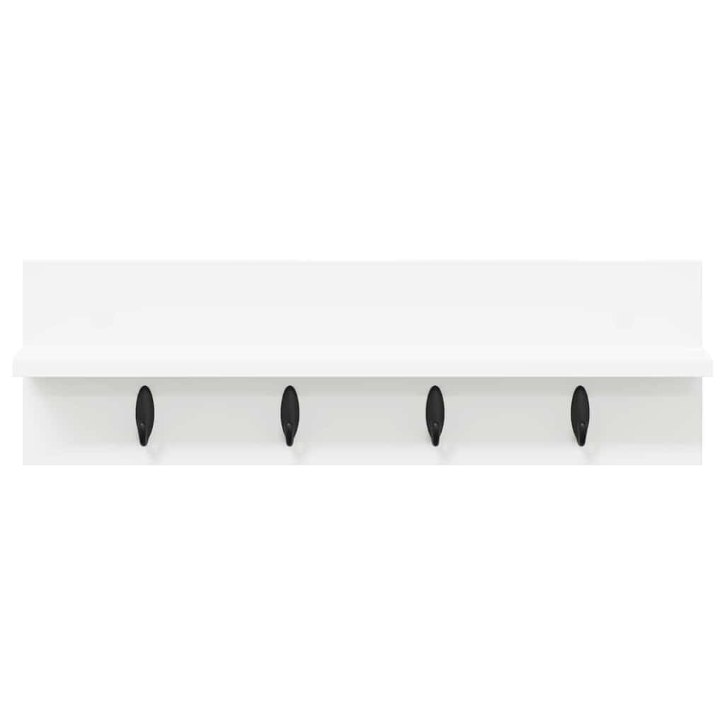 Wall Mounted Nightstand White 60 X 10.5 X 18 Cm Engineered Wood