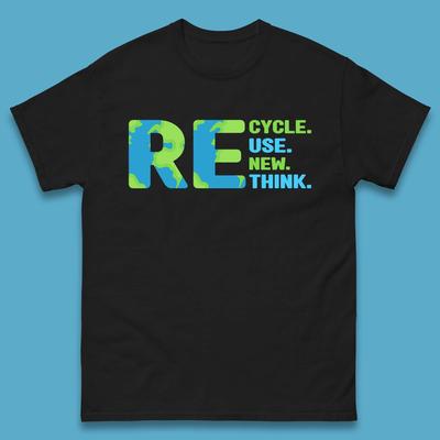 Recycle Hergebruik Vernieuw Heroverweeg Aardedag Milieudactivisme Heren T-shirt Top