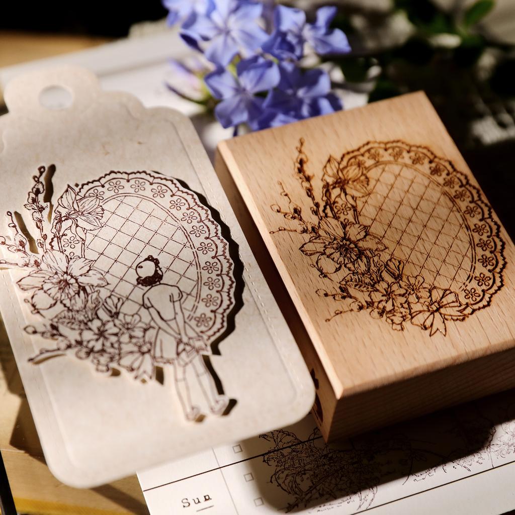 vintage Wood Stamp, WutheringHeights Series, Salt Style, Versatile DIY, Light Retro, European and American Style
