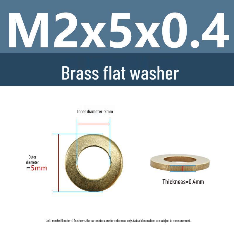 Yigu Durable Brass Flat Washers: M2-M12 Screws
