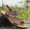 Men's Outdoor Casual Leather Cowhide Sandals and Slippers