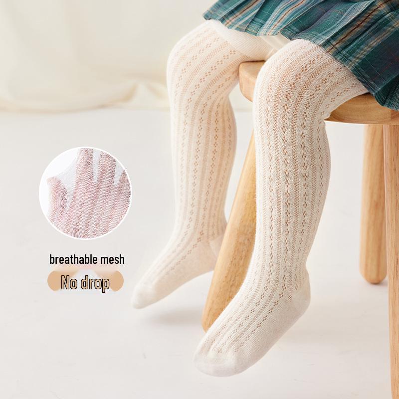 Girls' Seamless Mesh Baby Tights for Spring & Summer