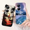 For Xiaomi Poco M6 5G Case Cover Silicone Luxury Fashion Flowers Kawaii Cute Cat Shockproof Phone Case 23128PC33I