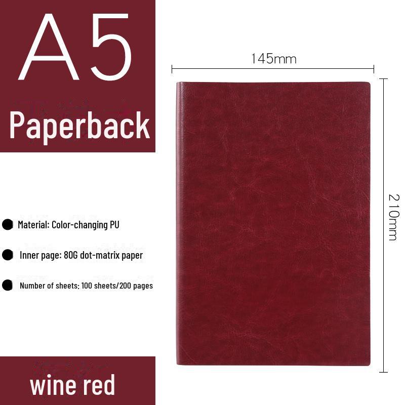 Premium Business Leather Notebook Gift Set with Custom Logo, A5/B5 Sizes, Thick Conference Notepad