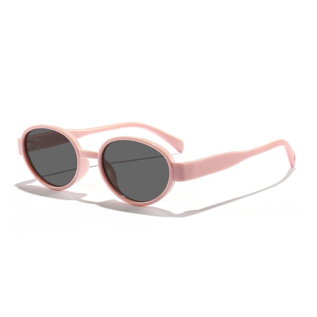 Rennes children's new candy color oval frame sunglasses cute baby outdoor sunshade sunglasses tide