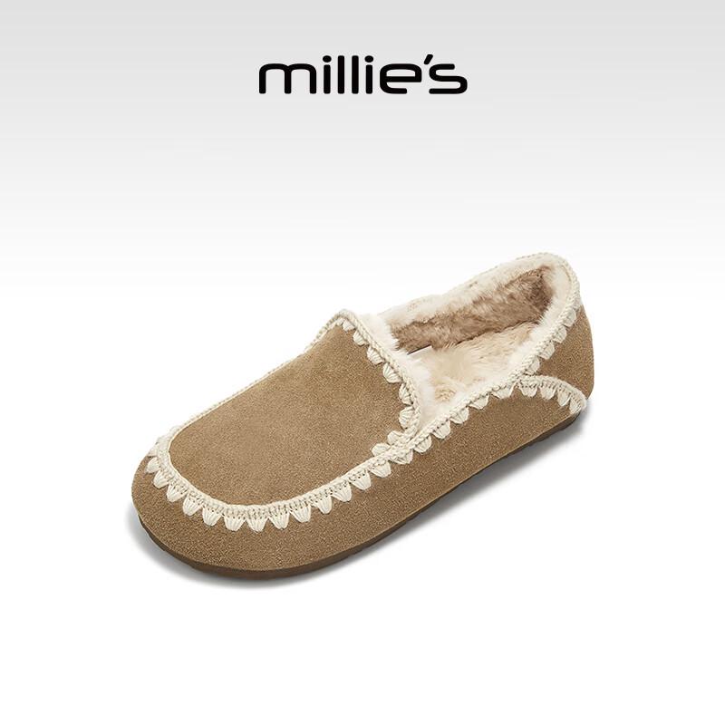 Miaoli Women s Plush Lined Slip-On Loafers EU 37 хаки