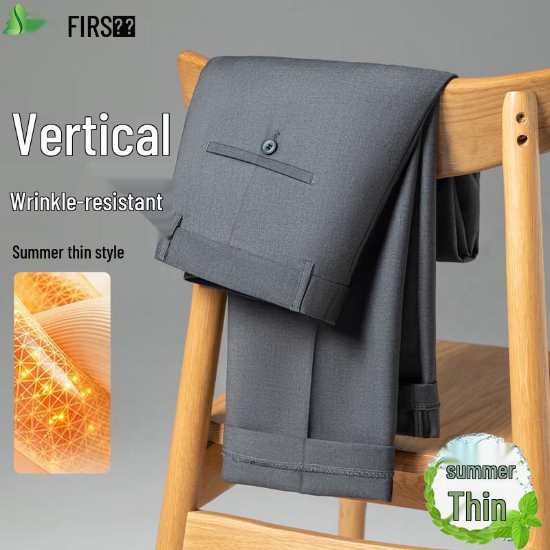 

FIRS Men s Wrinkle-Free Straight-Leg Business Casual Pants 33