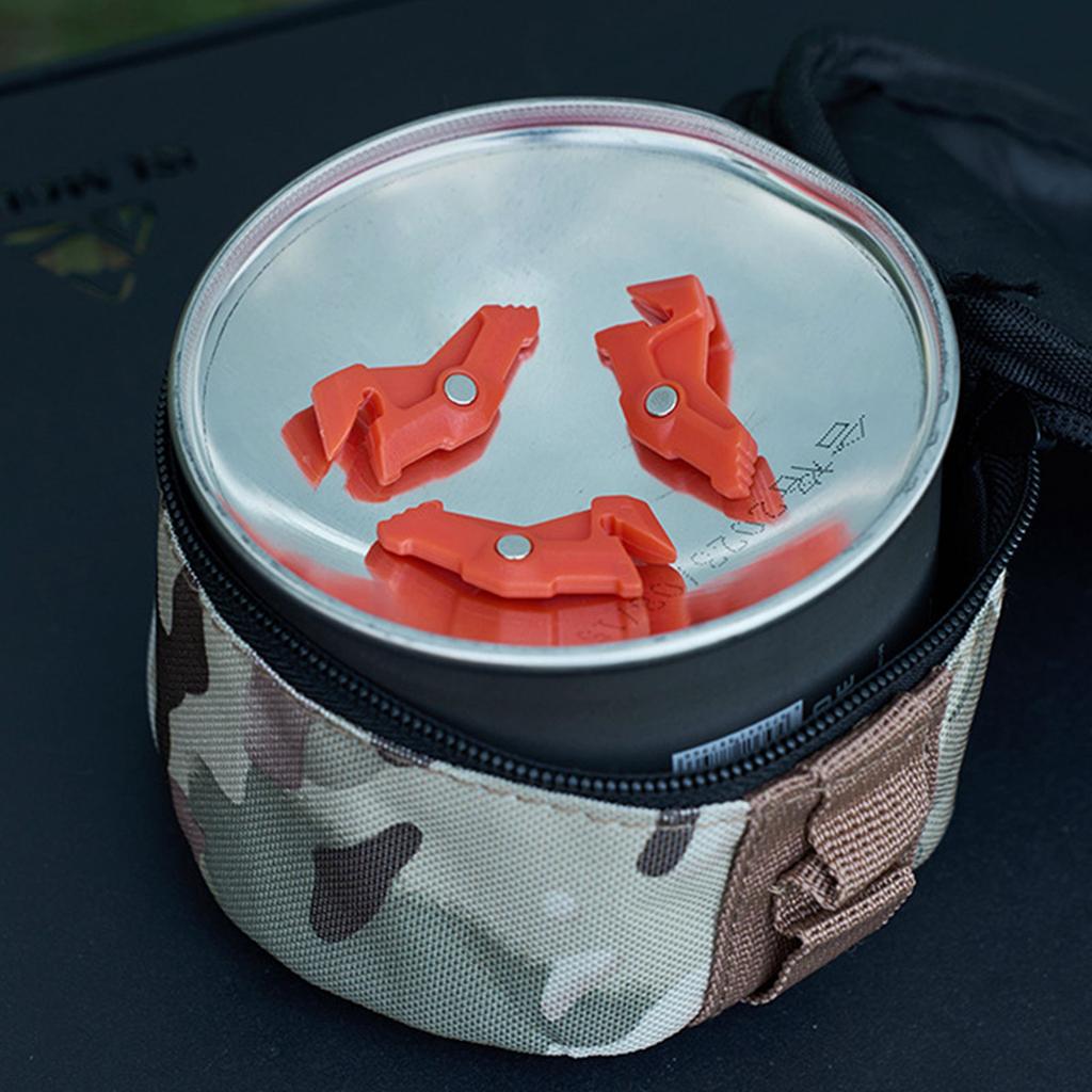 6Pcs Magnetic Tripod Gas Tanks Bracket Canister Stabilizer Gas Tanks Bracket Bottle Shelf Stand for Backpacking Cooking