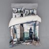 Skyline Duvet Cover Set for Adults Queen King Lightweight Quilt Cover with 2 Pillowcases City Buildings Bedding Set No Comforter