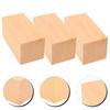 Artibetter Carving Wood Basswood Carving Wood Carving Square Timber Wood Carving Block Set of 3 Wood Premium Wood Crafts Carving Woodworking Printing