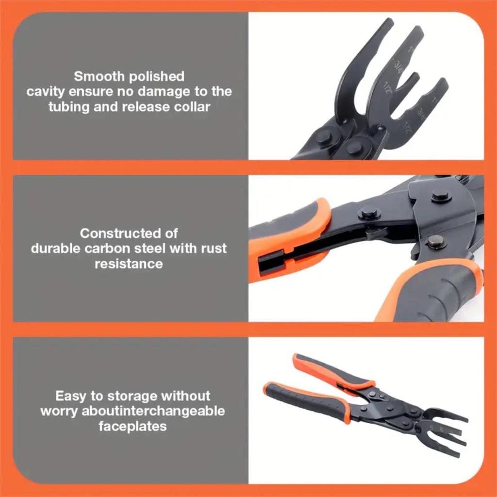 Push-to-Connect Demontagewerkzeug Trennzange Werkzeug für 1/2", 3/4", 1" Steckverbinder Sanitärwerkzeuge zum Entfernen PEX PVC Kupferrohr