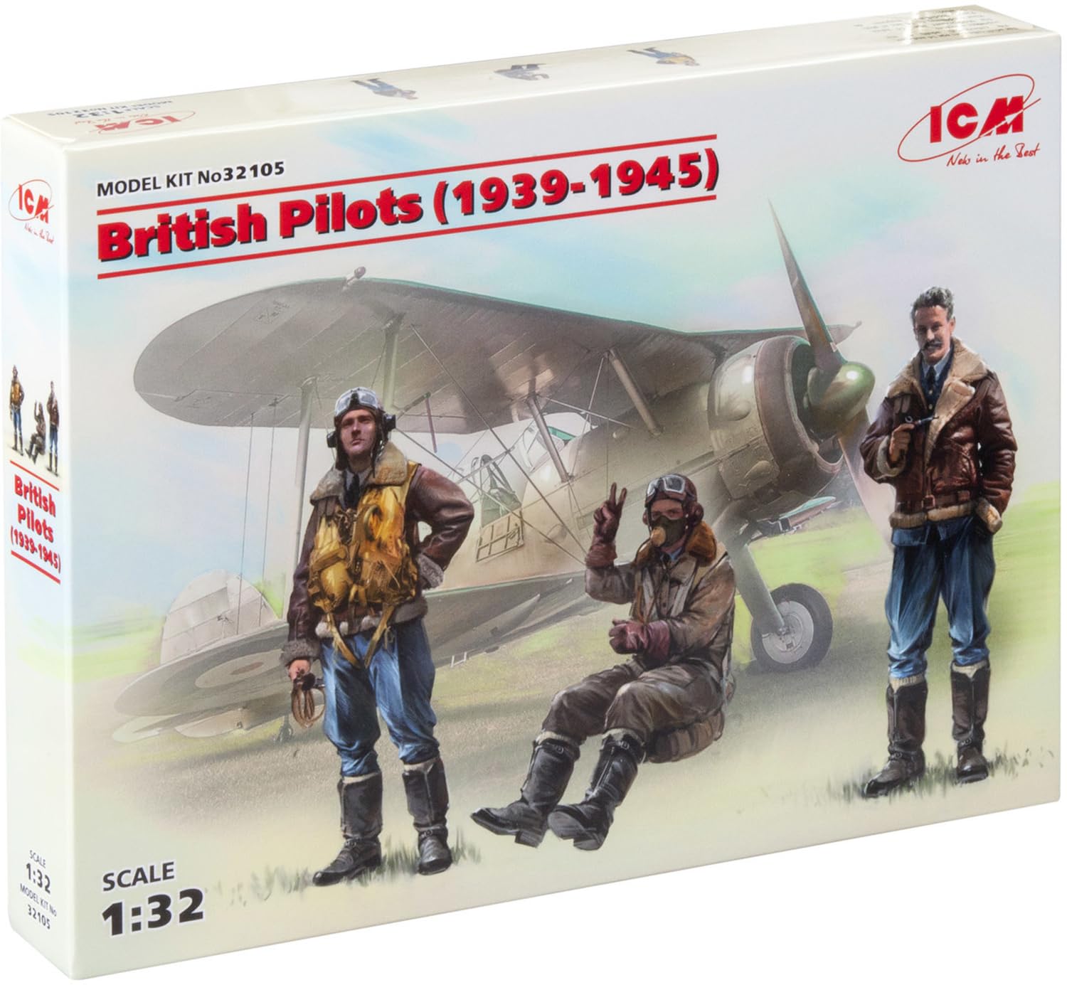 

ICM 1/32 Royal Air Force Pilot Set (1939-1945) Plastic Model Kit 32105