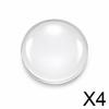 6xTime Gem Glass Patches Round Flat Crystal Cabochons for DIY Jewelry Making 35mm (5pcs/pack)