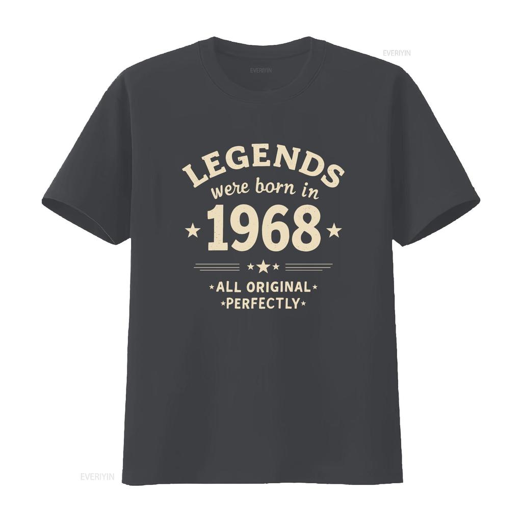 Vintage Retro 1968 Birthday Legends Born Slogan Print Casual T Shirt Vintage Designer Clothes Versatile Comfortable