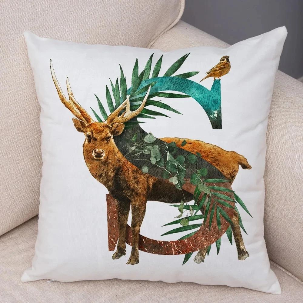 Cartoon Animal Letter Decorative Pillowcase Car Ornaments Office Living Room Sofa Home Pillowcase