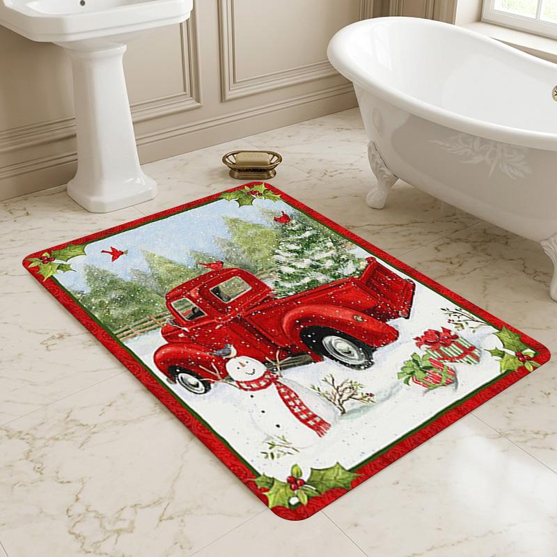 Christmas Truck Living Room Nonslip Area Rug Soft Carpet For Bedroom Game Playroom Sofa Office Home Decor Doormat Christmas Gift C9302272