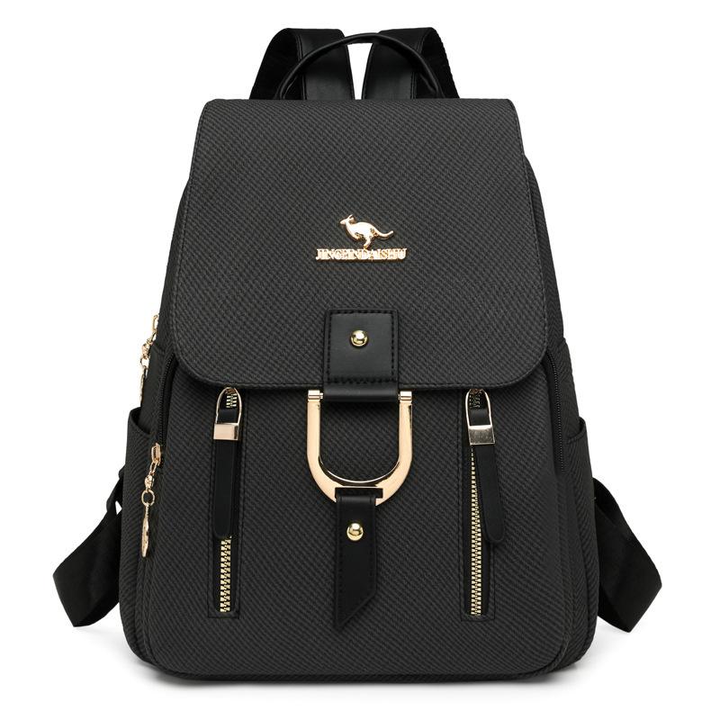 Fashionable Soft Leather Large-capacity Travel Backpack, Dual-purpose Single-shoulder Schoolbag Casually