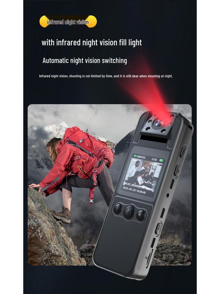 Portable Wearable Camera: Meeting, Screen, & Voice Recorder with Clip-On Design