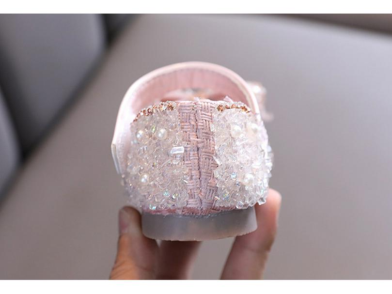 Sommer 2025 Koreanischer Stil Mädchen Schmetterling Strass Tanzschuhe