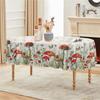 Mushroom Rectangular Tablecloth 60x84 Inch, Seasonal Vintage Washable Seasonal Table Cover for Party Picnic Dinner Decor