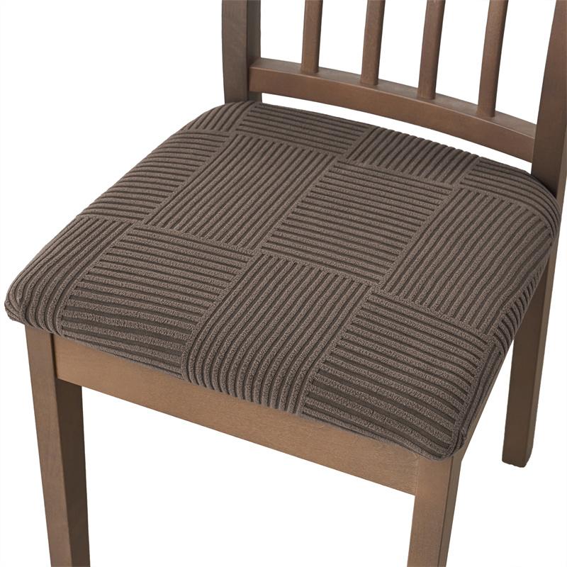 Elastic Chair Seat Covers Jacquard Washable Chair Cushion Cover Anti-Slip Seat Protector Chairs Case For Living Room Home El