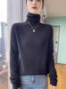 Women's High Neck Wool Pullover Sweater - Long Sleeve, Warm Knitwear for Autumn & Winter