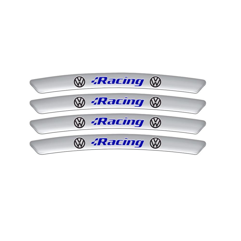 

4pcs Aluminum Car Badges Wheels Rims Sticker Auto Accessories For Volkswagen Golf Caddy Passat CC Lavida Sagitar Scirocco Tiguan