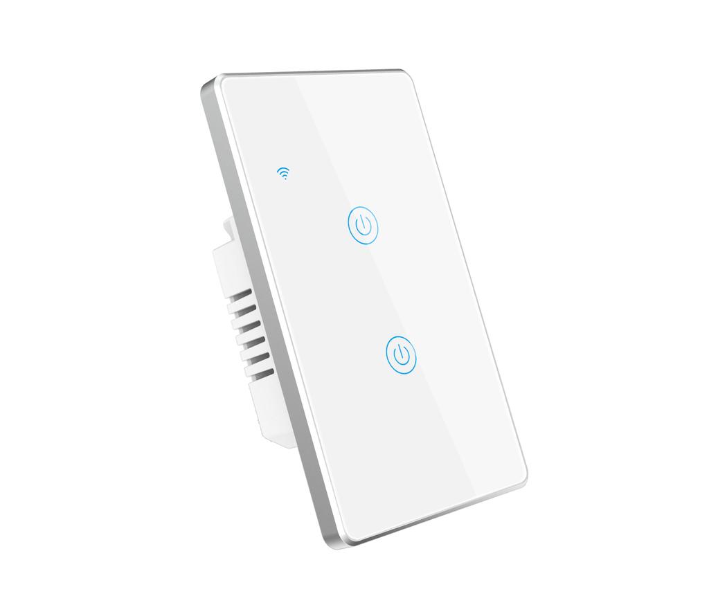 2023 New Arriving Touch Wall Switch Tuya Smart Home Wall Switch US & EU Standard 1/2/3/4 Gang Wall Switch with Metal Bezel