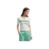 FILA Heritage Series Casual Versatile Striped Short Sleeve Knit Top Women tops Bright-White F11W528408F-WT