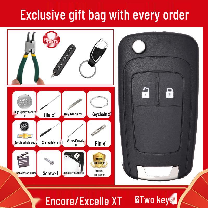 Buick Excelle GT Regal & Chevrolet Cruze Car Remote Key Shell Replacement.