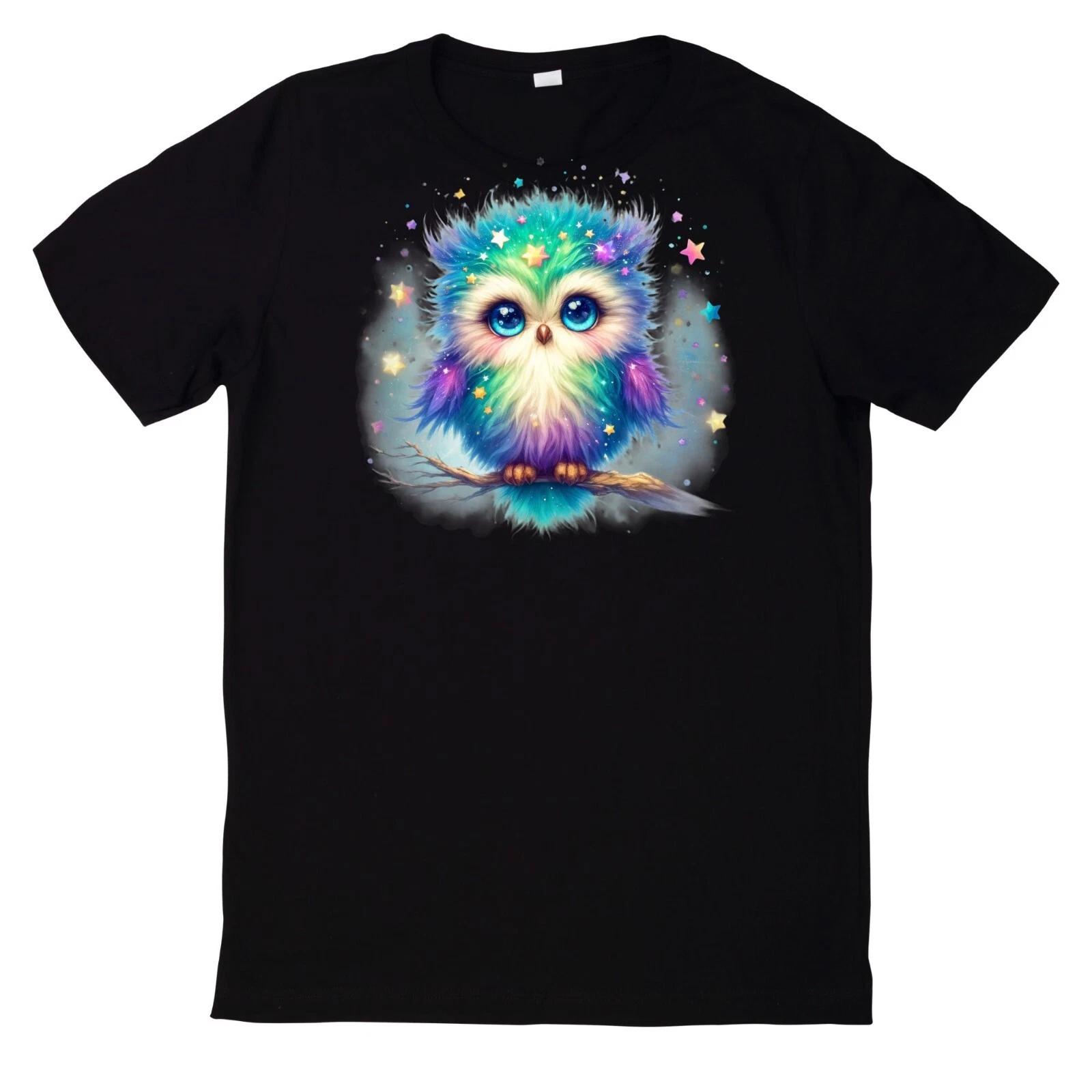 T-Shirt Niedliche Glitzernde süße Eule M