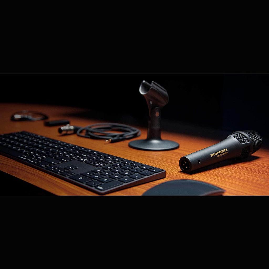 Marantz Pro USB Microphone, Condenser Microphone, Unidirectional, Gaming, Telework, XLR Cable, USB Cable, Microphone Stand Included, M4U